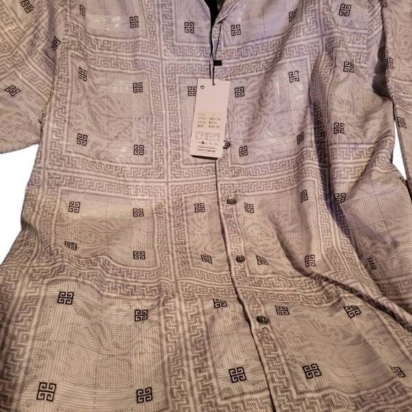 $169 Silver Stone Collection Men's Lg.Geometric Print Modern Fit Button-Up NWT - Picture 8 of 16